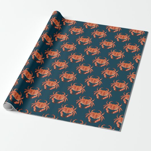 Crabs Seaside Pattern Geschenkpapier (Ungerollt)