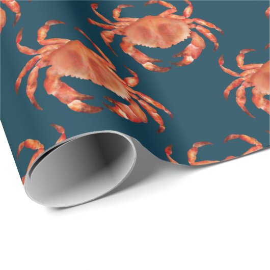 Crabs Seaside Pattern Geschenkpapier (Rolleneckpunkt)