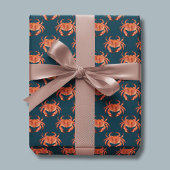 Crabs Seaside Pattern Geschenkpapier