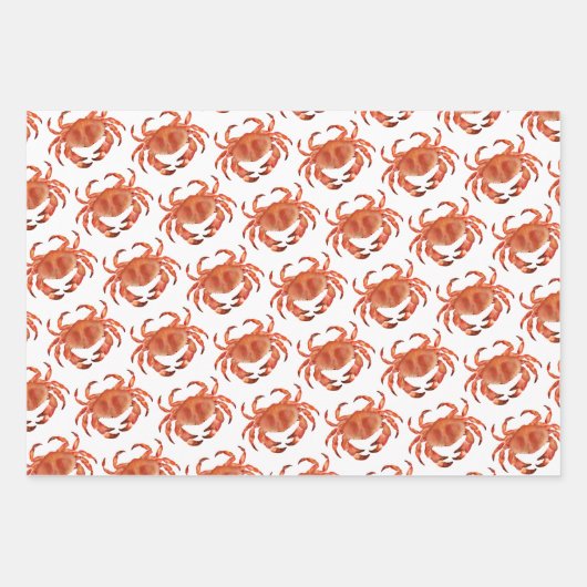 Crabs Seaside Pattern Geschenkpapier Set (Vorderseite)