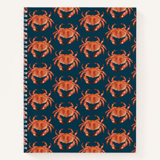 Crabs Seaside Pattern Notizblock (Vorderseite)