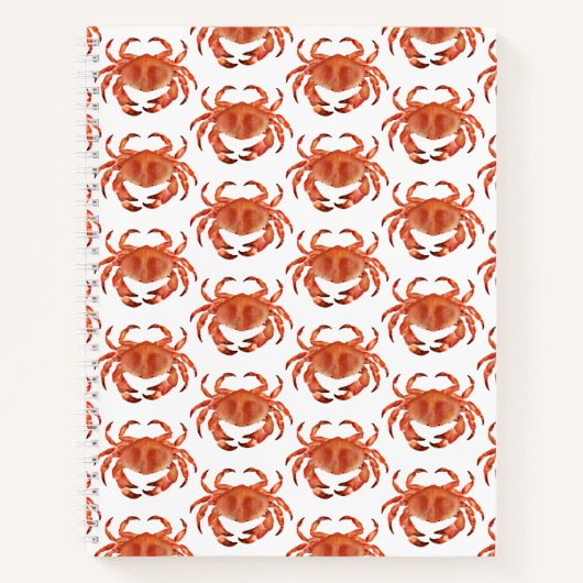 Crabs Seaside Pattern Notizblock (Vorderseite)