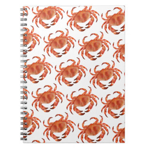Crabs Seaside Pattern Notizblock
