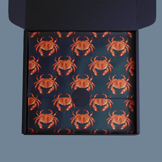 Crabs Seaside Pattern Seidenpapier