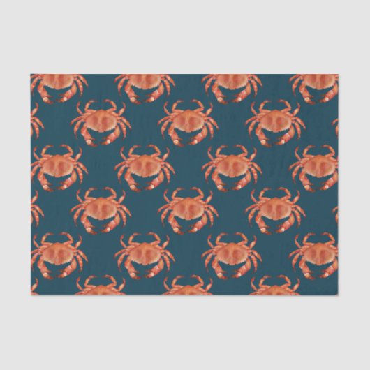 Crabs Seaside Pattern Seidenpapier (Vorderseite)