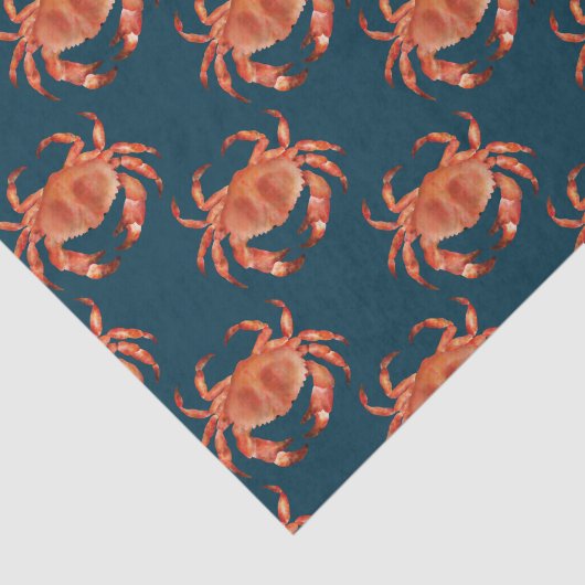 Crabs Seaside Pattern Seidenpapier (Ausschnitt)
