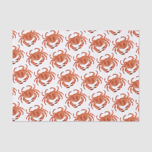 Crabs Seaside Pattern Seidenpapier (Vorderseite)