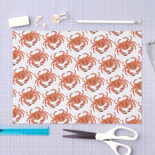 Crabs Seaside Pattern Seidenpapier (Handwerk)