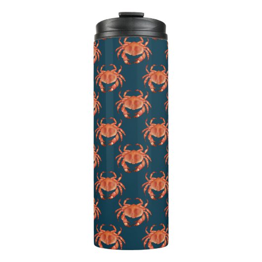 Crabs Seaside Pattern Thermosbecher (Vorderseite)