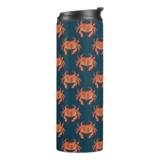 Crabs Seaside Pattern Thermosbecher (Nach links gedreht)