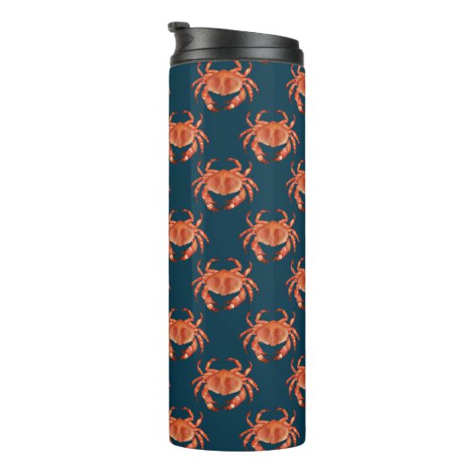 Crabs Seaside Pattern Thermosbecher (Nach rechts gedreht)
