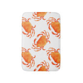 Crabs Wasserfarbe: Weißes Hintergrundmuster Badematte (Vorderseite Vertikal)