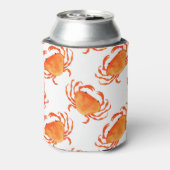 Crabs Wasserfarbe: Weißes Hintergrundmuster Dosenkühler (Kanne Rückseite)