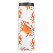 Crabs Wasserfarbe: Weißes Hintergrundmuster Thermosbecher (Rückseite)