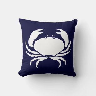 CRABS WHITE auf blauem Kissen
