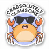 Crabsolut Clawsome Funny Crab Pub Aufkleber (Vorderseite)