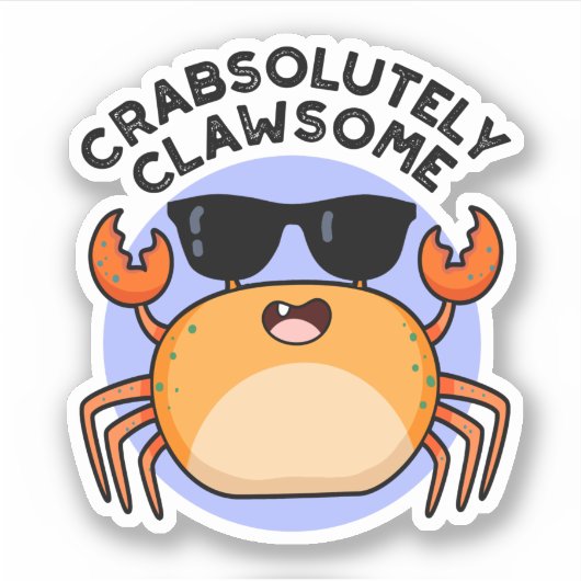 Crabsolut Clawsome Funny Crab Pub Aufkleber (Vorderseite)