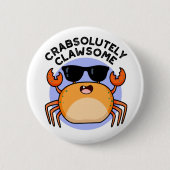 Crabsolut Clawsome Funny Crab Pub Button (Vorderseite)
