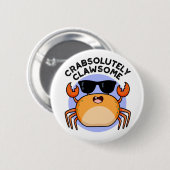 Crabsolut Clawsome Funny Crab Pub Button (Vorne & Hinten)