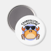 Crabsolut Clawsome Funny Crab Pub Magnet (Vorderseite/Rückseite)
