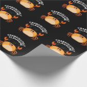 Crabsolut Clawsome Funny Crab Pun Dark BG Geschenkpapier (Ecke)