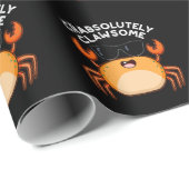 Crabsolut Clawsome Funny Crab Pun Dark BG Geschenkpapier (Rolleneckpunkt)