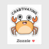 Crabtivating Funny Crab Pun Aufkleber (Blatt)