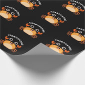 Crabtivating Funny Crab Pun Dark BG Geschenkpapier (Ecke)
