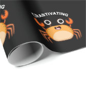 Crabtivating Funny Crab Pun Dark BG Geschenkpapier (Rolleneckpunkt)