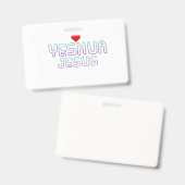 Crachá de plástico - Horizontal Jesus Yeshua Ausweis (Front & Back)