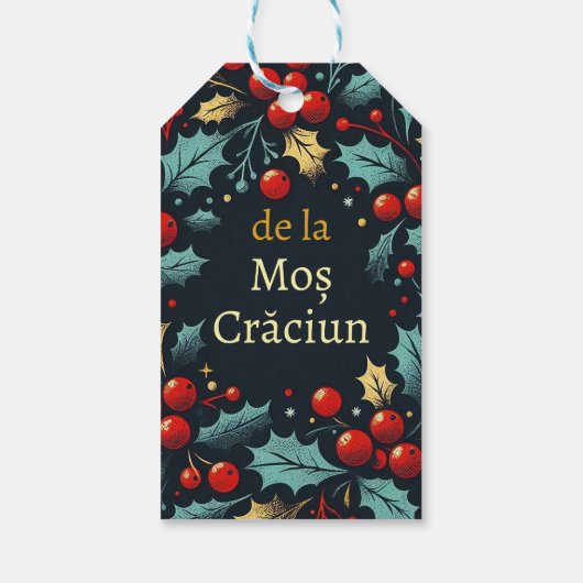Craciun fericial - Rumänisch - Mos craciun wreat Geschenkanhänger (Rückseite)