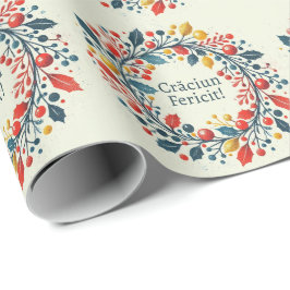 Craciun fericial - Rumänisch - Tricolor flagge - w Geschenkpapier