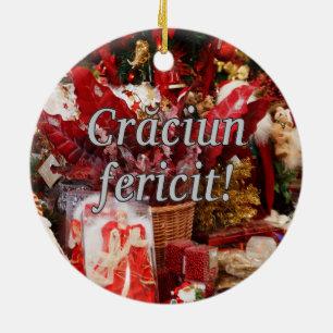 Crăciun fericit! Frohe Weihnachten im rumänischen Keramikornament