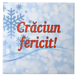 Crăciun fericit! Frohe Weihnachten in rumänischem Fliese