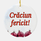 Crăciun fericit! Frohe Weihnachten in rumänischem Keramik Ornament (Hinten)