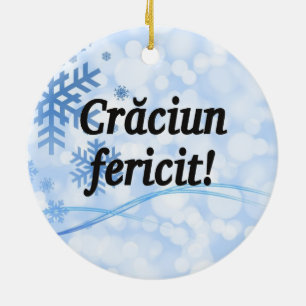 Crăciun fericité! Frohe Weihnachten im rumänischen Keramik Ornament