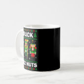 Crack Deez Nuts Funny Christmas Kaffeetasse (Vorderseite Links)