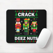 Crack Deez Nuts Lustiges Weihnachten  Mousepad (Mit Mouse)