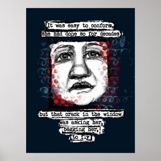 Crack in Window Poster Wall Art (Vorne)