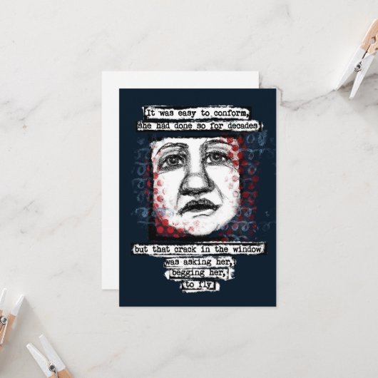 Crack in Windows Grußkarten Karte (Vorderseite/Rückseite Beispiel)