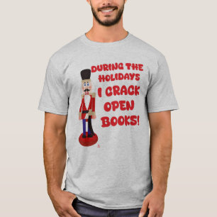 Crack Open Books Holiday Reading Spaß T-Shirt