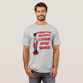 Crack Open Books Holiday Reading Spaß T-Shirt (Vorne ganz)