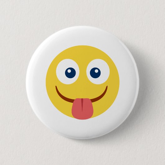 Crack Out Tongue Emoji Button (Vorderseite)