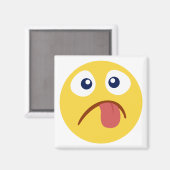 Crack Out Tongue Emoji Magnet (Vorderseite/Rückseite)