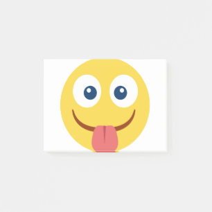 Crack Out Tongue Emoji Post-it Klebezettel