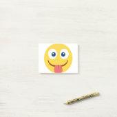 Crack Out Tongue Emoji Post-it Klebezettel (Auf Schreibtisch)