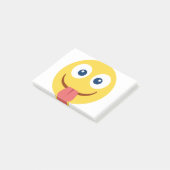 Crack Out Tongue Emoji Post-it Klebezettel (angewinkelt)