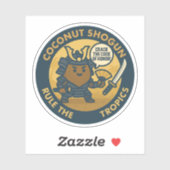 Crack The Code Of Honor Samurai Coconut Aufkleber (Blatt)