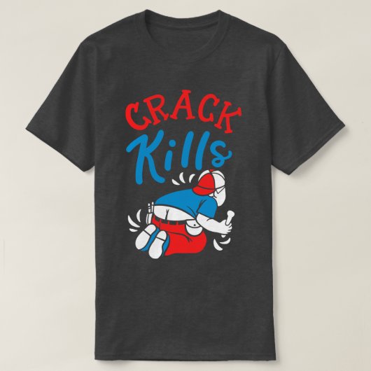 Crack tötet Funny Plumber T-Shirt (Design vorne)