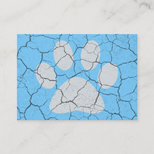 CrackBlue Animal Paw Print Business Cards Visitenkarte